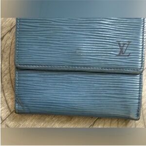 Louis Vuitton Textured Blue Wallet